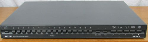 EUC Pelco Duplex Monochrome Multiplexer Genex MX4016D 16 Channel VCR AUX Ports