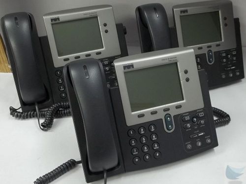 Lot of 3 cisco cp-7940g 7940 series voip ip business office telephones for sale