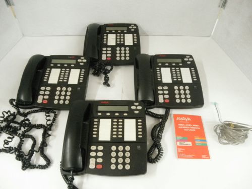 Lot of 4 Avaya Magix 4412D+ Phones with Handset Cable AND Users Manual