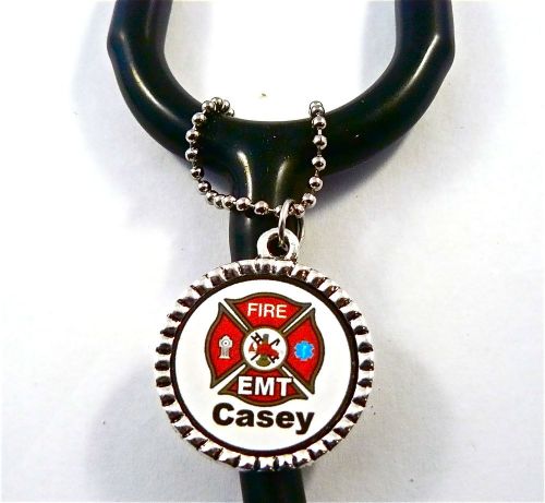 STETHOSCOPE ID TAG ID CHARM, STUDENT RN NURSE FIREMAN FITS ALL INCL. LITTMANN