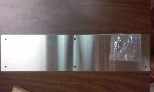 DISTINCTIVE BUILDERS HARDWARE STAINLESS STEEL 4&#034; X 16&#034; PUSH PLATE AND HARDWARE