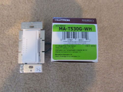 Lutron MA-T530G-WH Maestro eco-timer Single-Pole Dimmer, White