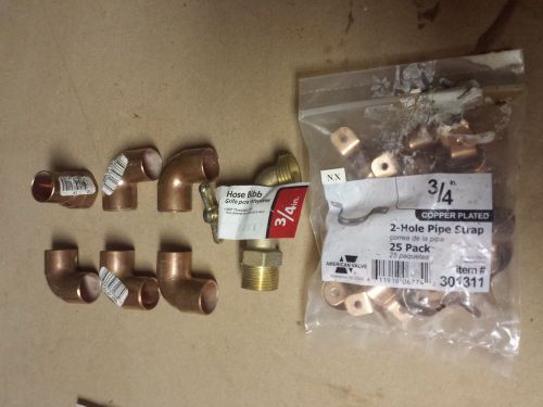 3/4 inch copper plumbing fittings elbow hose bibb for sale