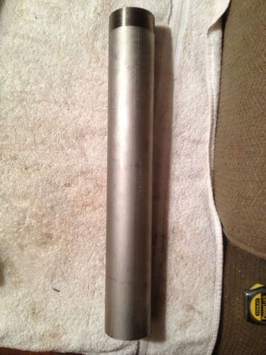 Titanium pipe nipple, new, 2&#034; x 16&#034; sch-40 threaded one end for sale