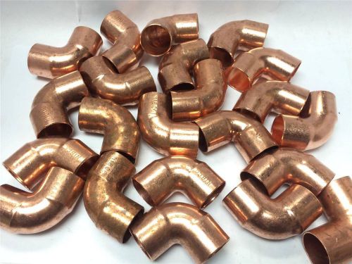 22 Piece Lot 1&#034; x 1&#034; Copper Elbow 90 Degree Nibco Cello Mueller Plumbing Fitting