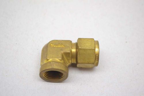 Swagelok brass 3/8in fnpt 1/2in tube 90 deg elbow fitting d431194 for sale