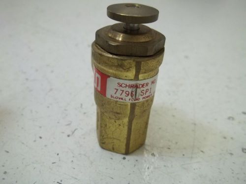 SCHRADER BELLOW 7796SP1 TWO-WAY VALVE  *USED*
