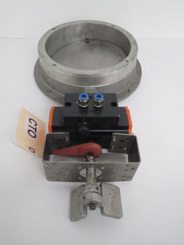 Ebro eb4 8 in pneumatic aluminum stainless flanged butterfly valve b442504 for sale