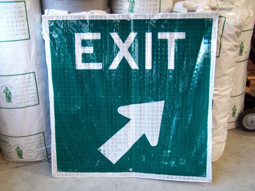 Reflective &#034;exit&#034; arrow 48&#034; x 48&#034; road sign  252-55 for sale