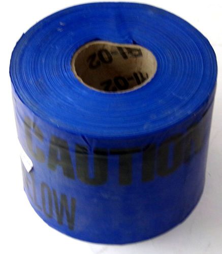 Blue, identoline underground warning tape - (caution buried water line below) for sale