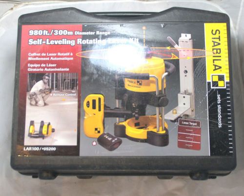 Stabila lar100 05200 automatic self-leveling rotating laser remote kit rotary for sale