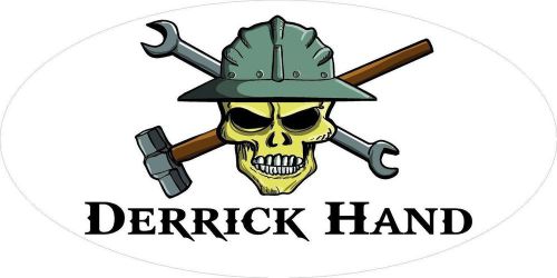 3 - Derrick Hand Oilfield Roughneck Hard Hat Helmet Sticker H333