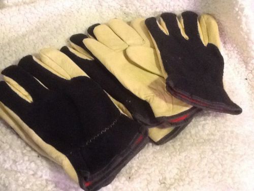 3 NEW PAIR MENS LARGE SIZE 9 SOFT COWHIDE DRIVERS ROPERS STYLE GLOVES LINED