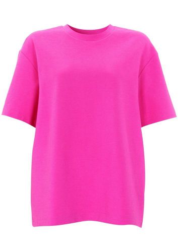 Pink Tee Shirt Crew Neck Size XL Lightweight work Hi Visibility Cotton Poly