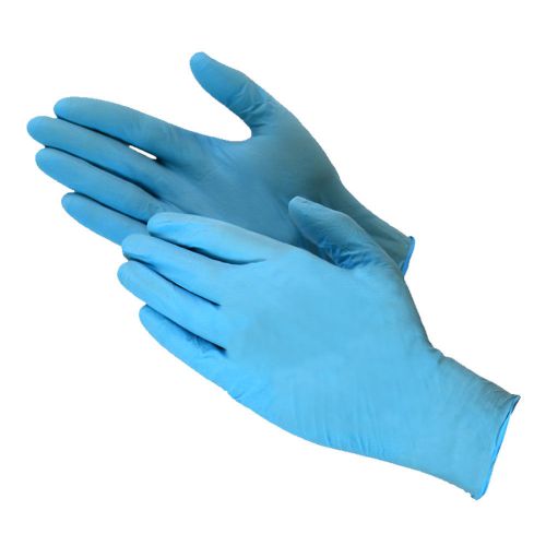 Blue nitrile gloves-xl-powder free for sale