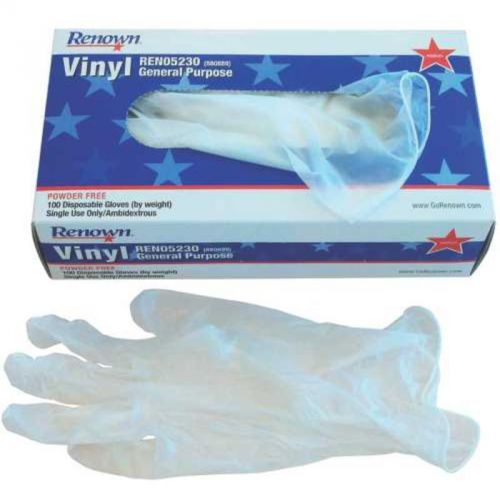Glove vinyl med pwd-free renown gloves 880889 076335043272 for sale