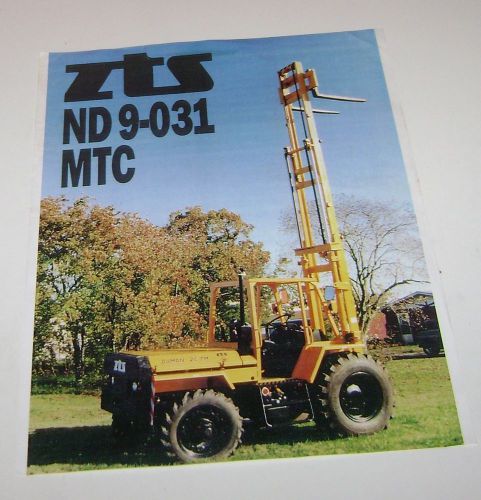 ZTS ND 9-031MTC Zetor Forklift Spec Sheet