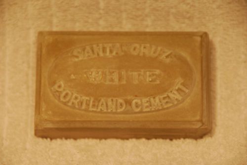Vintage  Santa Cruz Portland Cement , Advertising Brick Davenport California