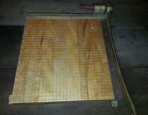 Vintage ingento no 5  table top guillotine style 15&#034; paper cutter heavy duty for sale