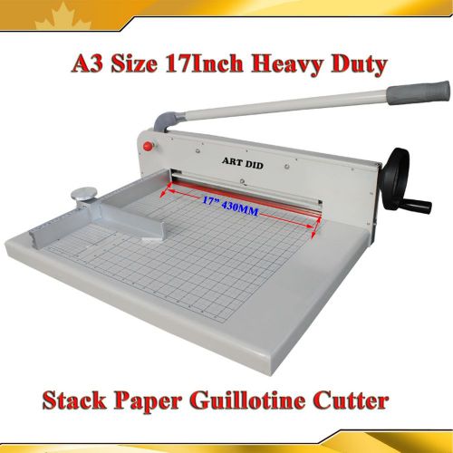 Brand new heavy duty all steel 17inch a3 stack paper cutter guillotine trimmer for sale