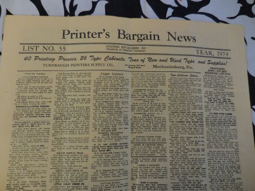 Printer&#039;s Bargain News Newspaper