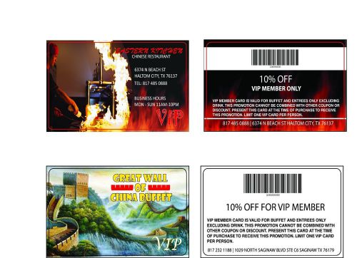 1000pcs(2 designs) Custom Plastic PVC Cards VIP/Memebership cards,barcode cards
