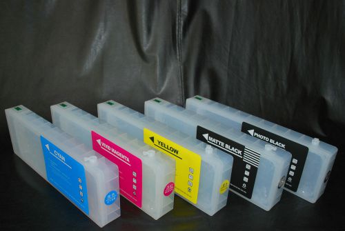 Refillable Cartridges 700ml for Epson Stylus Pro 7700 7710 9700 9710 (5 Colors)