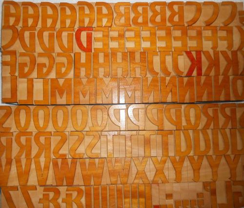 123 piece Unique Vintage Letterpress wood wooden Type Printing Blocks Unused.B22