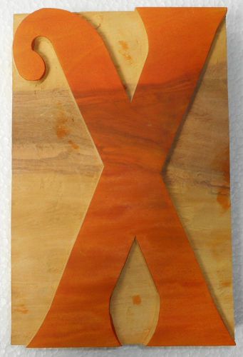 Letterpress Letter &#034;X&#034; Wood Type Printers Block Typography Collection.B884