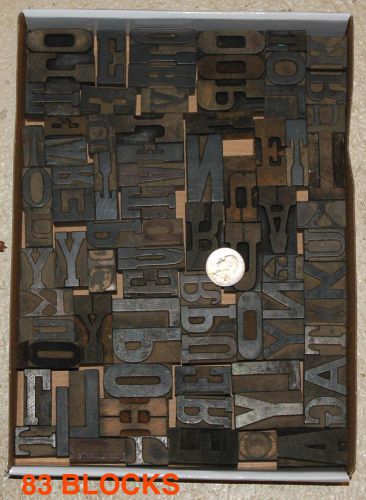 380 100 year old hardwood print blocks of various sizes