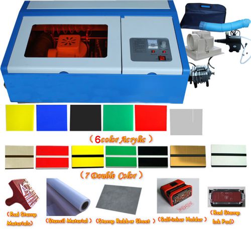 New co2 laser engraving machine with clamp kit engraver 110v for sale