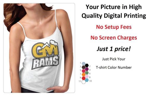 4 Custom Digital Printed Image WOMEN&#039;S COTTON/SPANDEX CAMISOLE TANK TOP