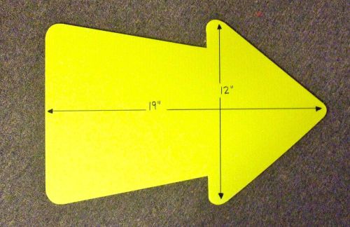 Coroplast Arrow blanks 12&#034; x 19&#034; yellow (25 pieces)