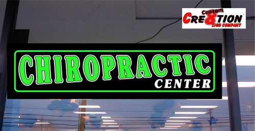 Led light box sign- chiropractic center - 46&#034;x12&#034; - office window light up sign for sale