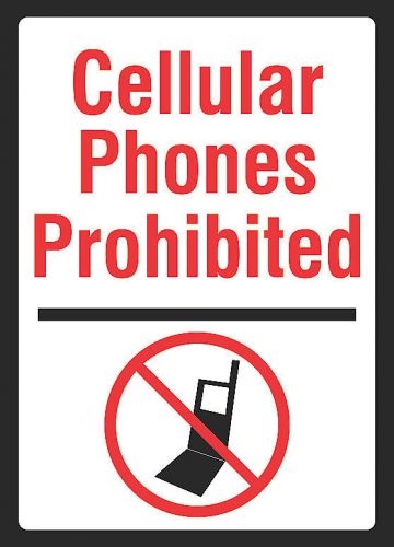 Cellular Phones Prohibited Testing Center School Dr. Office Work Place Sign s153