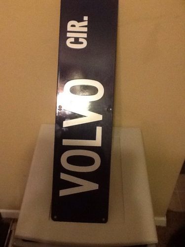 Volvo Cir. (Volvo Circle) Street Sign. 24x6 In. Fired Porcelain On Stamped Steel