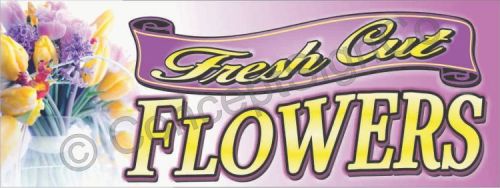 4&#039;x10&#039; fresh cut flowers banner xl outdoor sign tulips florist shop bouquet sale for sale