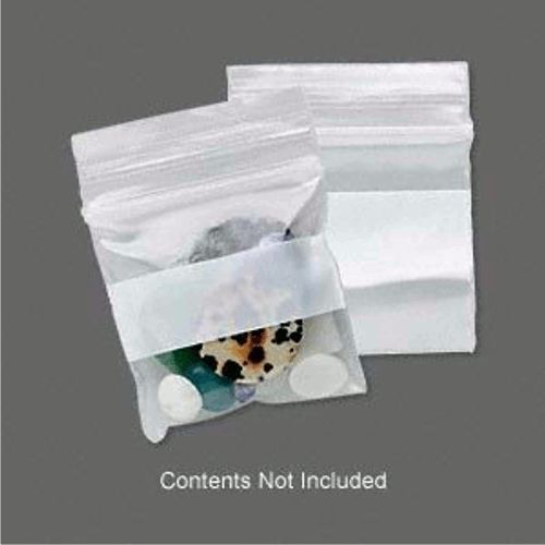 1000 Plastic Ziplock Bags 1x1 clear w/white block style. NEW Tite-lip 2mil