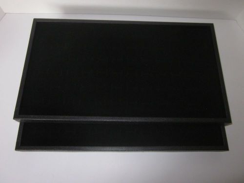 2 Black Plastic 72 Count Ring Trays With Inserts