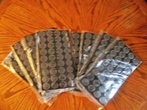 8 X NEW 36 Clear Gem Jars with Black Foam in Gemstone Storage Display Tray Liner