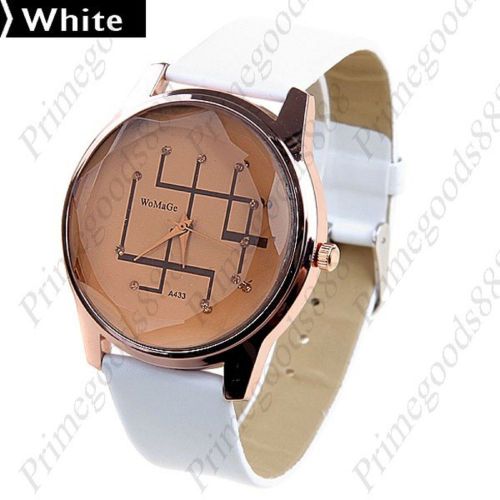 Synthetic Leather Strap Quartz Wrist Wristwatch Women&#039;s Free Shipping White