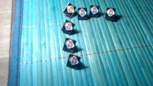 7 work pins motel 6 with backs 1 3 4 7 year all with their baks work great case for sale