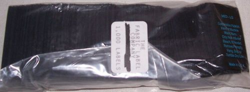 1000 fashion care labels! combination fabrics. ww. sew-in.blk/turq lettering.m/l for sale
