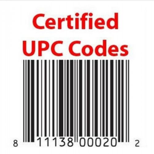 100 Certified UPC Numbers Barcodes Bar Code Number EAN for Amazon GS1-issued