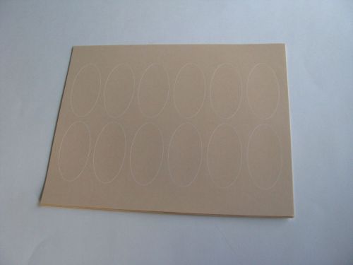 120 Tan Oval Labels Size 3&#034; x 1.5&#034;
