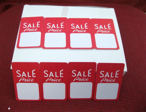 1000 1.75&#034; X 2.75&#034; Extra  Large   Red &amp; White Sale Price Tags
