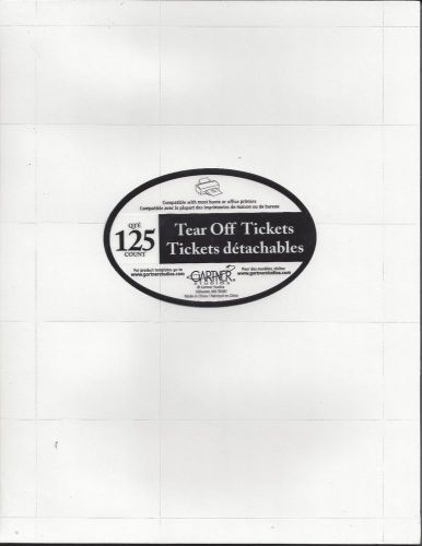 Gartner Studios Tear Off Tickets 125 ct Printable Ticket