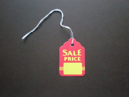 1000 Sale Price Tags with String #5 Measures 1-1/4 wide by 1-7/8 inches tall