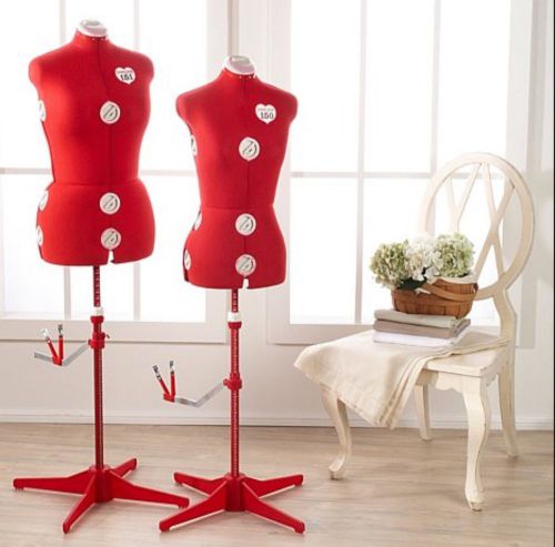 Dress Form Mannequin Adjustable Garment Skirts Clothes Sewing M Red SINGER