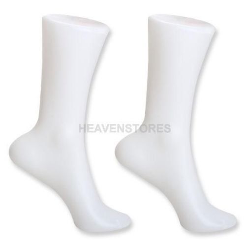 2PCS Female Foot Sock Sox Display Mold Short Stocking Mannequin White  hv2n